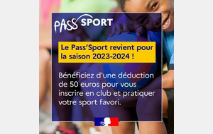 💣 Bonne nouvelle, le Pass'Sport revient !